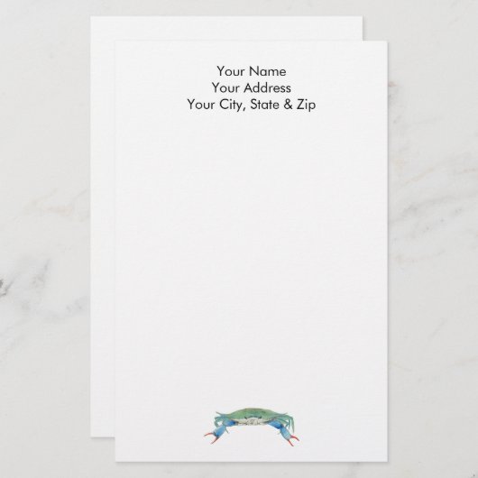 Krabbe Briefpapier (Vorne/Hinten)