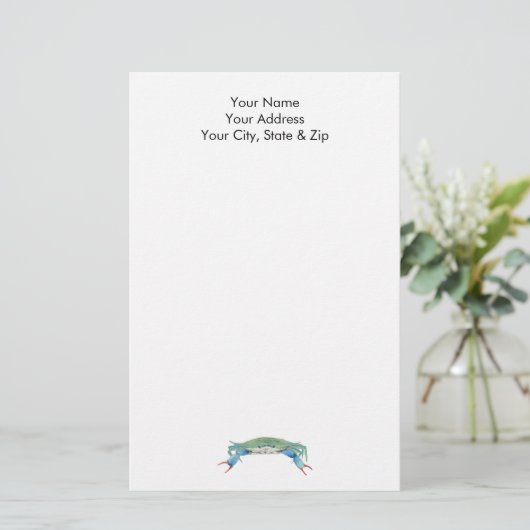 Krabbe Briefpapier (Stehend Vorderseite)