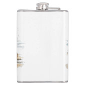 Krabbe, die am Strand läuft, individuell einstellb Flachmann (Rückseite)