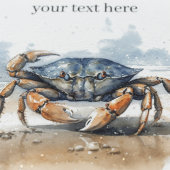 Krabbe, die am Strand läuft, individuell einstellb Glasuntersetzer