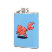 Krabbe, die das Labor betreibt Flachmann (Links)