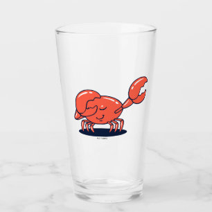 Krabbe, die das Labor betreibt Glas