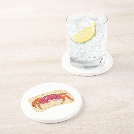 Krabbe Getränkeuntersetzer (Seite)