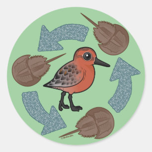 Krabbe-Knoten Zyklus Runder Aufkleber