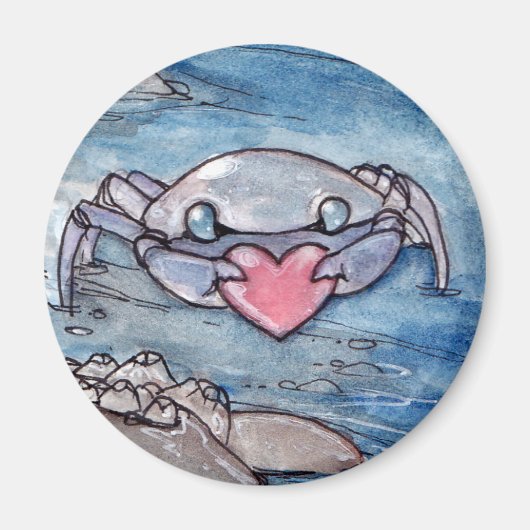Krabbe mit Herz Magnet (Vorne)