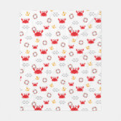 Krabbe mit Lifebuoy Fleecedecke (Vorderseite)