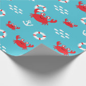 Krabbe mit Lifebuoy Geschenkpapier (Ecke)
