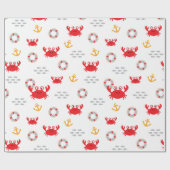 Krabbe mit Lifebuoy Geschenkpapier (Flach)