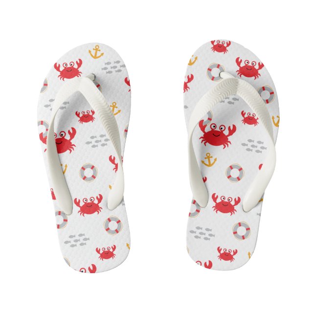 Krabbe mit Lifebuoy Kinderbadesandalen (Fußbett)