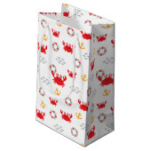 Krabbe mit Lifebuoy Kleine Geschenktüte (Rückseite Schrägansicht)