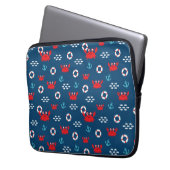 Krabbe mit Lifebuoy Laptopschutzhülle (Vorderseite Links)