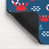 Krabbe mit Lifebuoy Mousepad (Ecke)