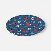 Krabbe mit Lifebuoy Pappteller (Schrägansicht)