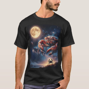 Krabbe Mond Sternennacht Vintage 90er Heulender St T-Shirt