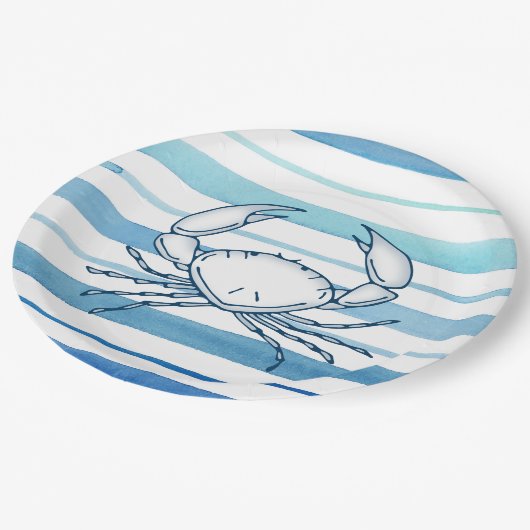 Krabbe Pappteller (Schrägansicht)