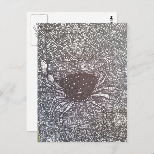 Krabbe Postkarte (Vorne/Hinten)