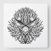 Krabbe Quadratische Wanduhr (Vorderseite)