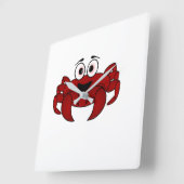 Krabbe Quadratische Wanduhr (Winkel)