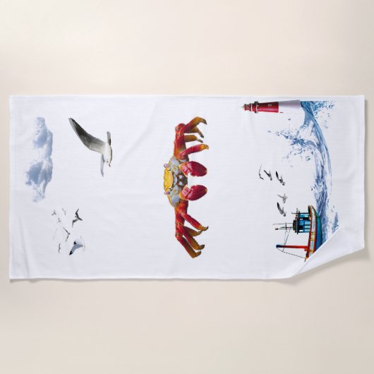 Krabbe Strandtuch (Vorderseite)