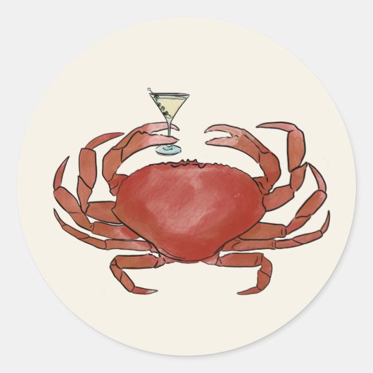 Krabbe und Martini Sticker (Vorderseite)