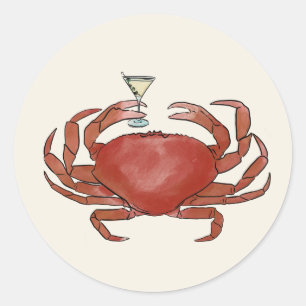 Krabbe und Martini Sticker