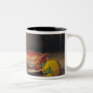 Krabbe und rote Meeräsche Zweifarbige Tasse