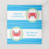 Krabbe unter dem Meer Geburtstag Platzkarte (Außenseite Aufgefaltet)