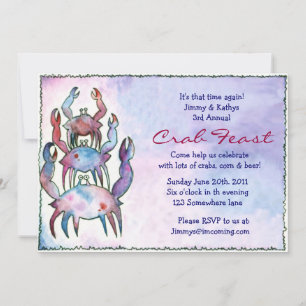 KRABBEfest-FEST Abendessen-Party Einladung