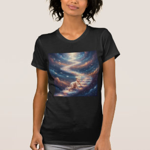 Krabbelndes Baby steigt Treppe in universelle Lieb T-Shirt