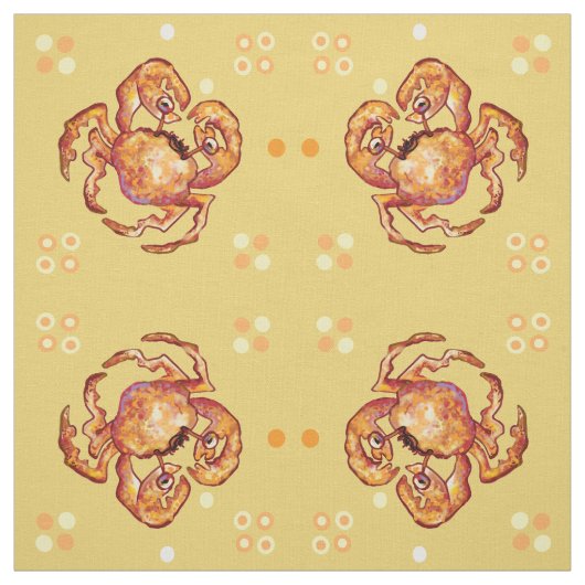 Krabben am Strand Stoff (Muster)