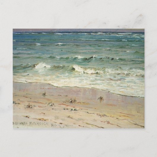 Krabben am Strand von D. Howard Hitchcock Postkarte (Vorderseite)