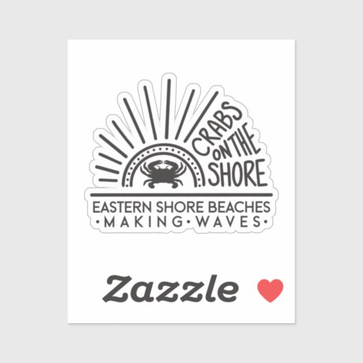 Krabben an der Küste - STICKER (Blatt)