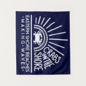 Krabben auf der Shore Tapestry Back Drop Wandteppich (Vorderseite)