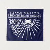 Krabben auf der Shore Tapestry Back Drop Wandteppich (Vorderseite (Horizontal))