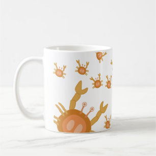 Krabben aus niedlichem Cartoon Kaffeetasse