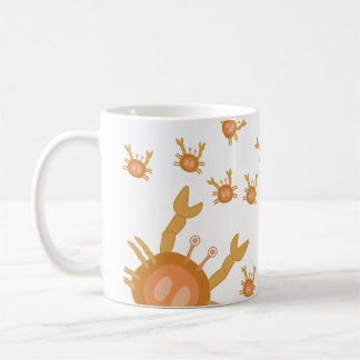 Krabben aus niedlichem Cartoon Kaffeetasse