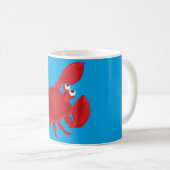 Krabben aus Rotem Cartoon Kaffeetasse (VorderseiteRechts)