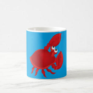 Krabben aus Rotem Cartoon Kaffeetasse