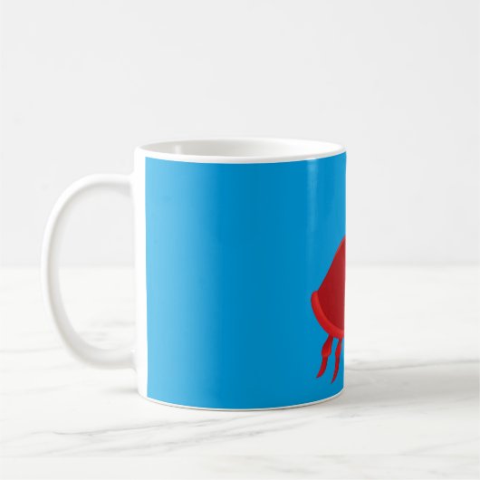 Krabben aus Rotem Cartoon Kaffeetasse (Links)