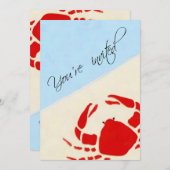 Krabben-Blutgeschwür-Party Einladung (Vorne/Hinten)