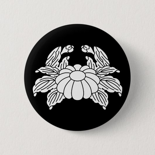 Krabben-Chrysantheme Button (Vorderseite)