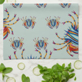 Krabben, die Krabben essen Geschirrtuch (Gefaltet)