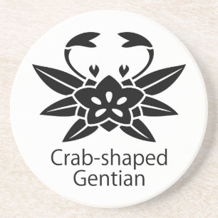 Krabben-Enzian Getränkeuntersetzer