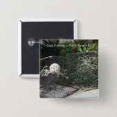 Krabben-Fischen Button (Vorne & Hinten)