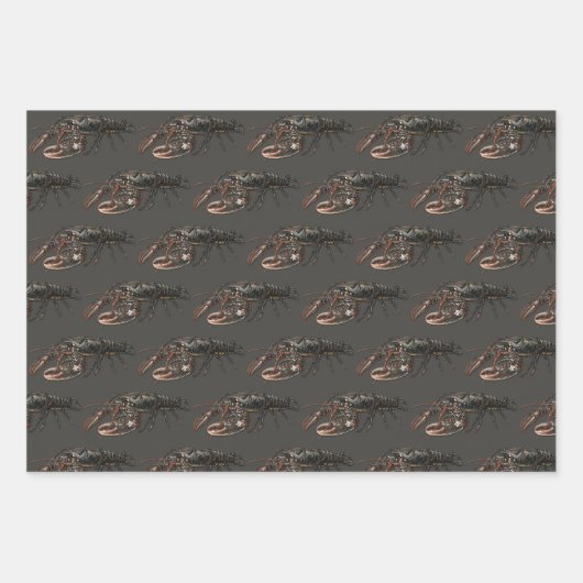Krabben Hummer Snapper Fischleben Geschenkpapier Set (Vorderseite 2)