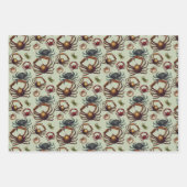 Krabben Hummer Snapper Fischleben Geschenkpapier Set (Vorderseite)