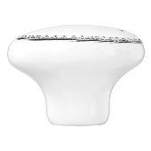 Krabben im runden Zierrahmen Keramikknauf (Seitenansicht)