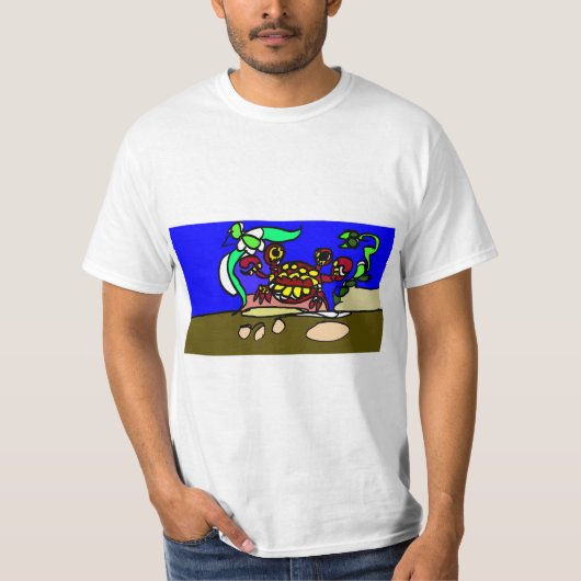 Krabben-Kunst T-Shirt (Vorderseite)