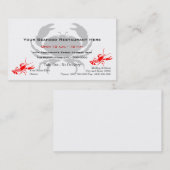 Krabben-Logo-Meeresfrüchte-Restaurant Visitenkarte (Vorne/Hinten)