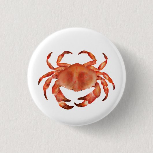 Krabben Meer Küste Nautilus Button (Vorderseite)